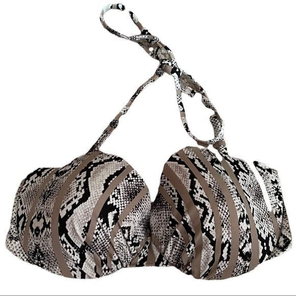 Xhilaration Women's Bikini Top Animal Print Medium Adjustable Top - Picture 1 of 5